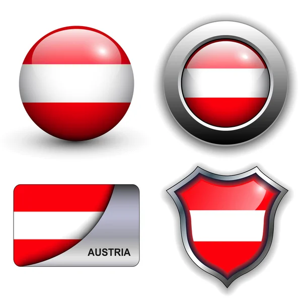 Austria iconos — Vector de stock