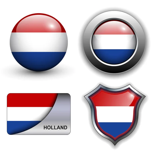 Holland icons — Stock Vector