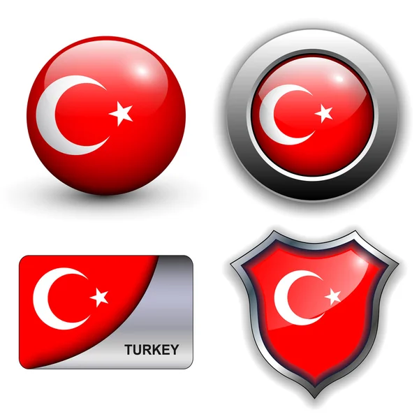 Turkiet ikoner — Stock vektor