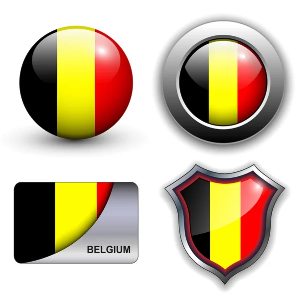 Icone del Belgio — Vettoriale Stock