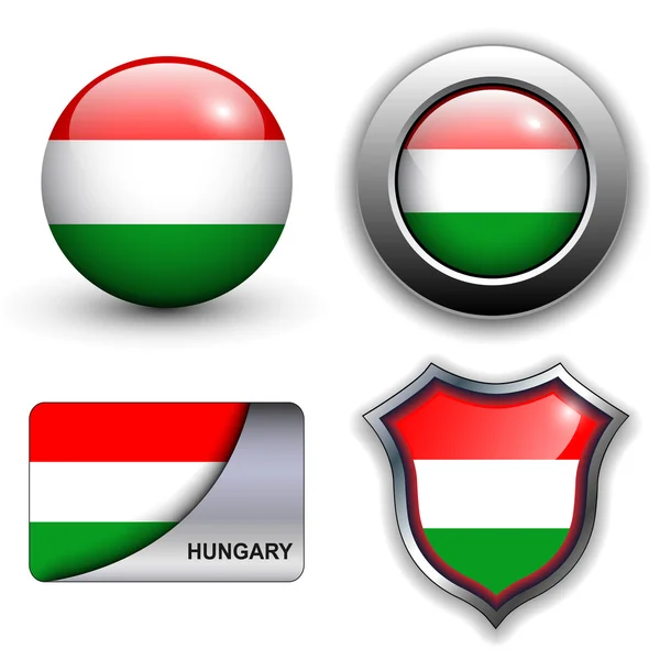 Ungern ikoner — Stock vektor