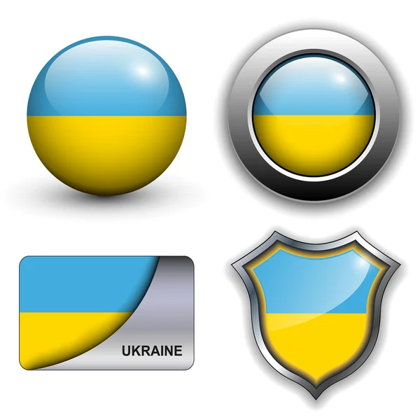 Ikony Ukraina — Wektor stockowy