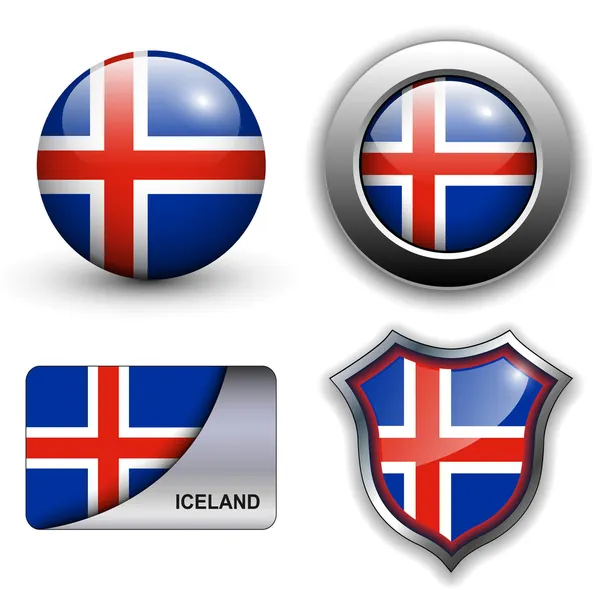 Ισλανδία εικονίδια — Διανυσματικό Αρχείο