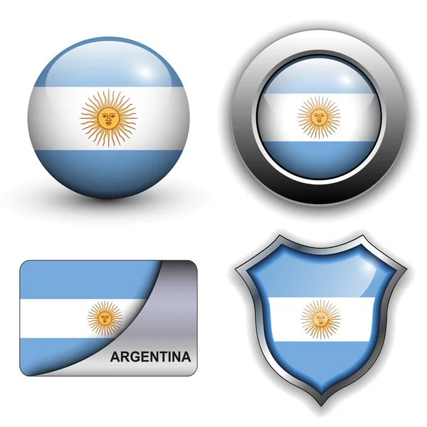 Argentína-ikonok — Stock Vector