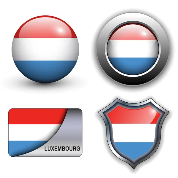 Luxemburg ikoner — Stock vektor