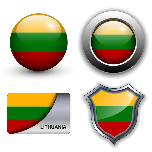 Litauen ikoner — Stock vektor