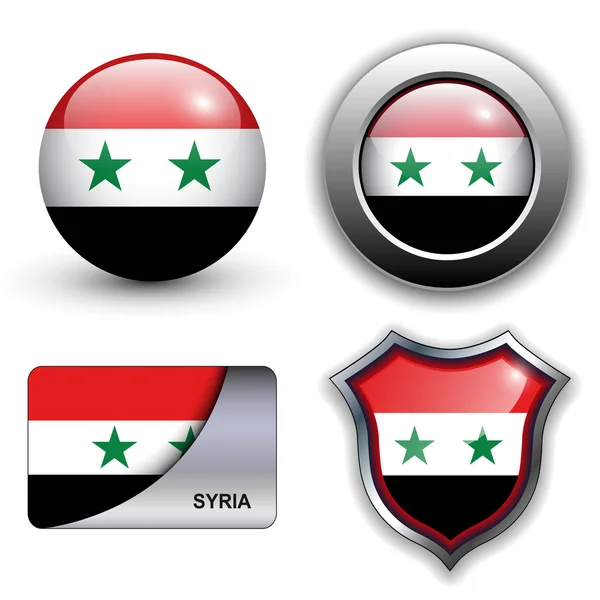 Syrien ikoner — Stock vektor