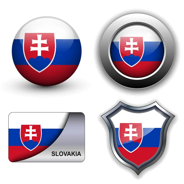 Slowakije pictogrammen — Stockvector