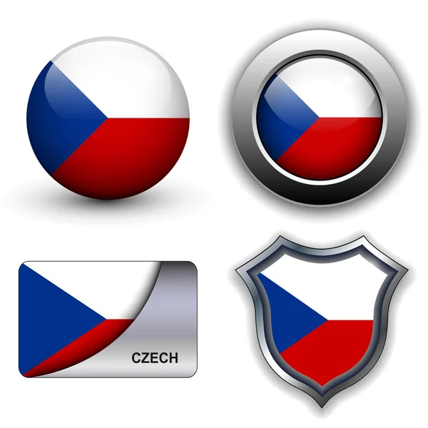 Tsjechische pictogrammen — Stockvector