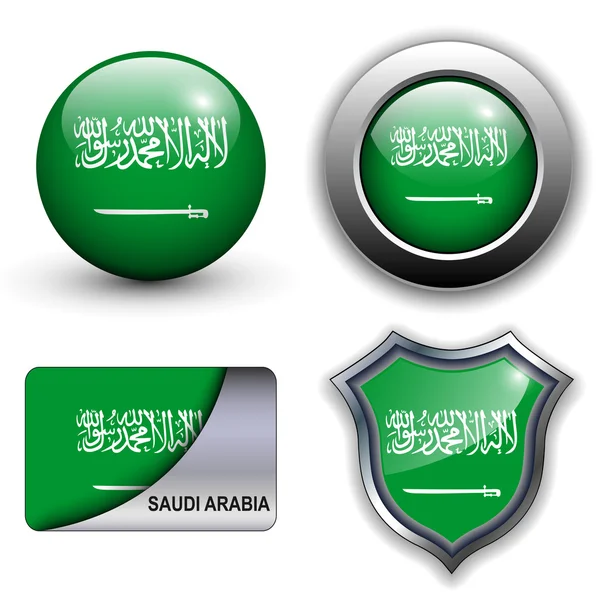 Arabia Saudita iconos — Vector de stock