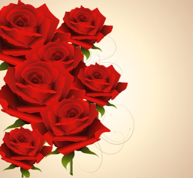 Background with roses clipart