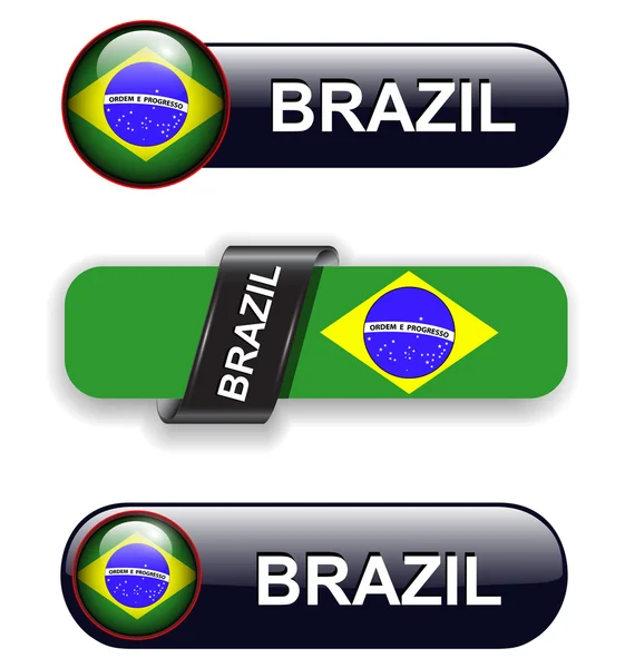 Brasilien ikoner — Stock vektor