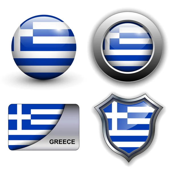 Grecia iconos — Vector de stock