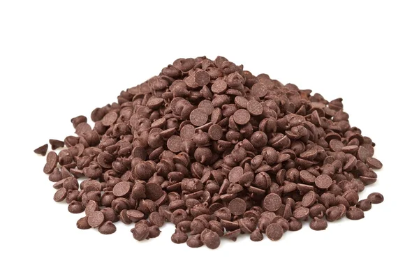 stock image Chocolate Chips on White Background