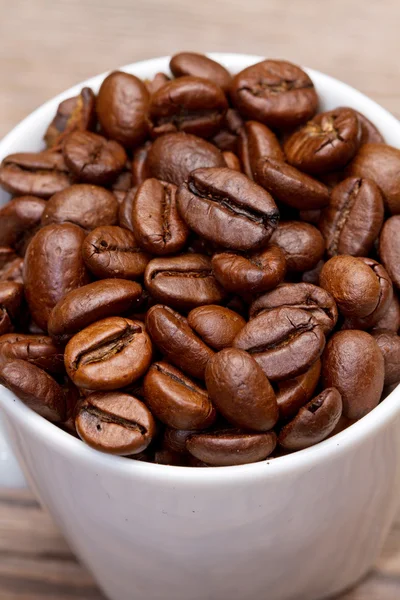 Kaffekopp och bönor — Stockfoto