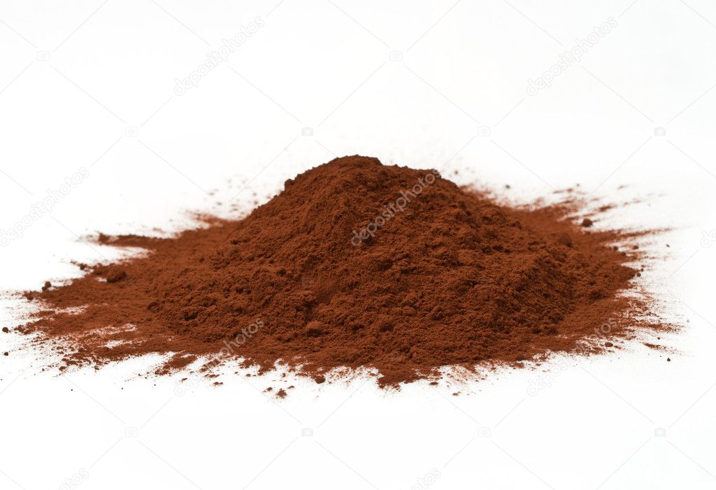 Cocoa powder isolated
