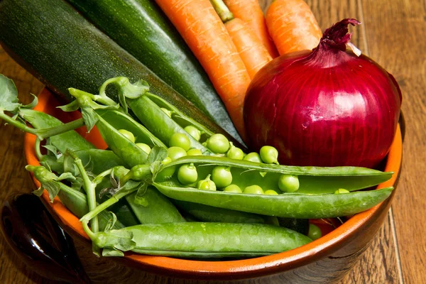 Vegetable in crock — Stock Photo, Image