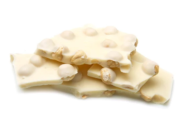 White chocolate with hazelnut — Stock Photo, Image