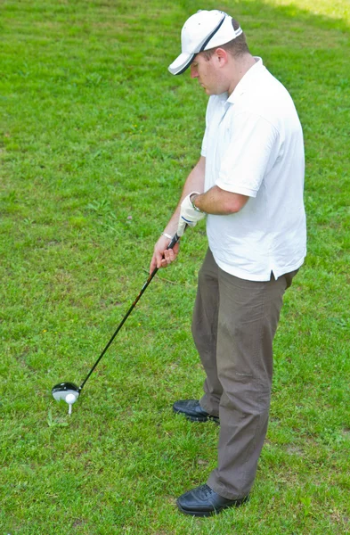 An image of a young male golf player — Stock Photo, Image