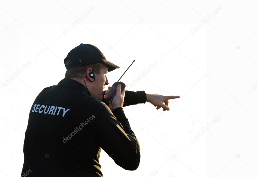 Back of a security guard