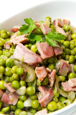 Peas with ham clipart