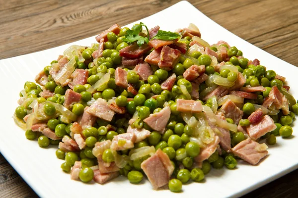 stock image Peas with ham