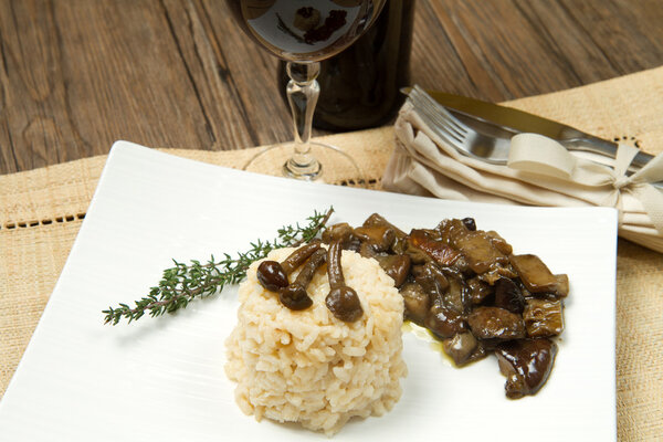 Risotto with mushrooms