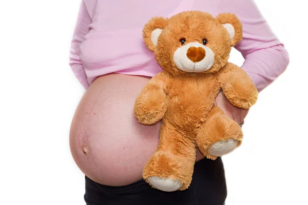 Teddybär und Bauch — Stockfoto