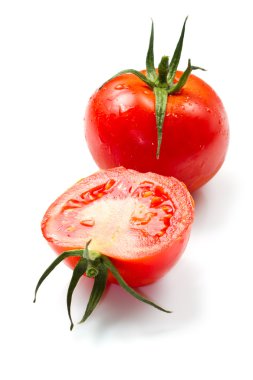 Red fresh tomatoes clipart