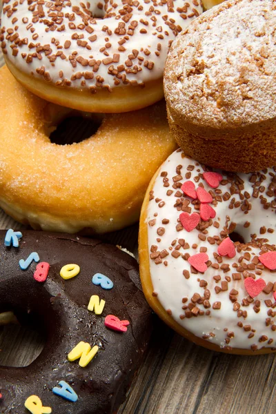 Assortment of fresh donuts — Stock Photo, Image