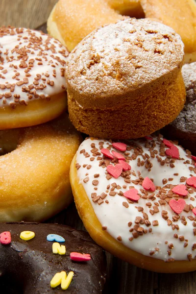Assortment of fresh donuts — Stock Photo, Image