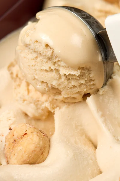 Ice cream with hazelnut — Stock Photo, Image