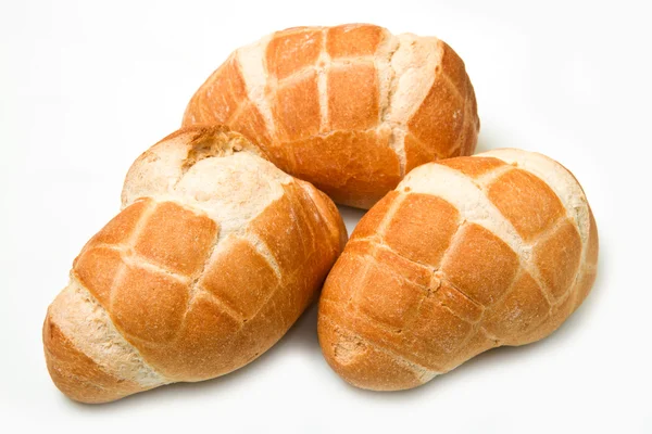 Chléb izolovaný na bílém — Stock fotografie
