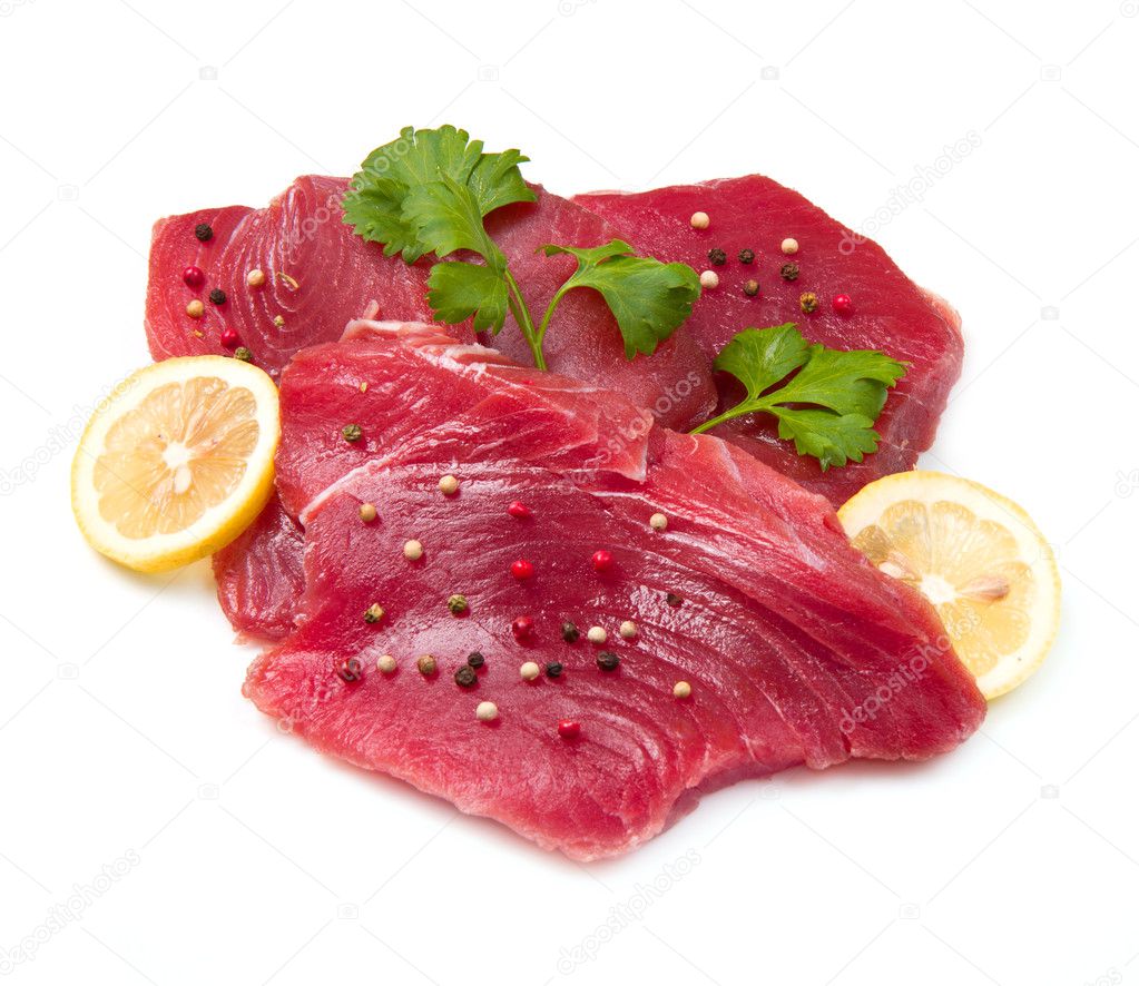 Filet of fresh tuna