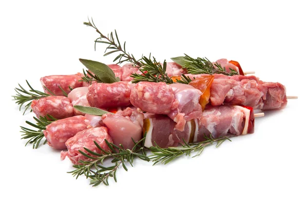 Шашлыки из мяса и перца — стоковое фото