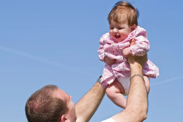 Father playing with his baby — Stock Photo, Image