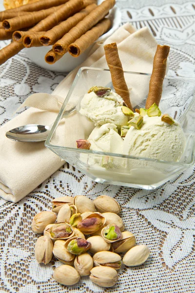 Crème glacée pistache — Photo
