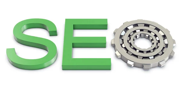 SEO text with gears — Stock Photo, Image