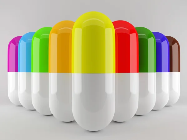 Capsules in group — Stock Photo, Image