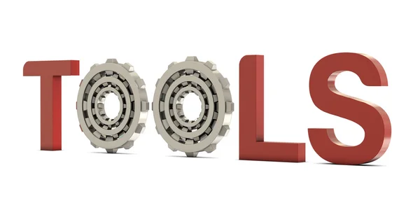 Tools text with gears — Stock Photo, Image