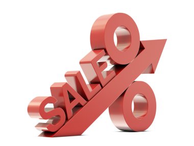 SALE text on percent sign clipart