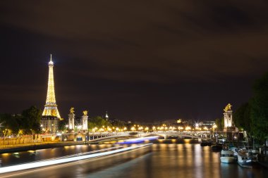 The magic of Paris at night clipart