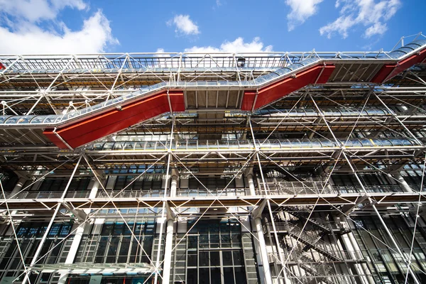 Muro moderno del Centre Pompidou — Foto Stock