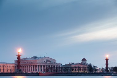 Rostral column in Saint-Petersburg. Russia. clipart
