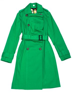 Green Women's raincoat clipart