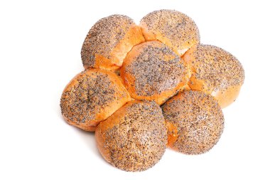 Bun with poppy seed clipart