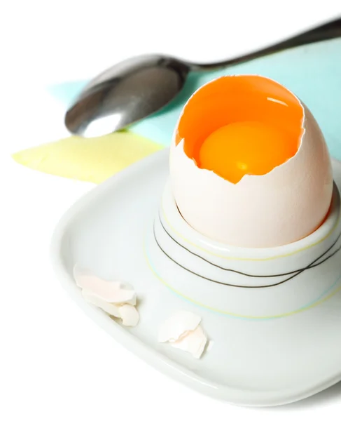 Ein Ei im Eierbecher — Stockfoto