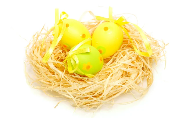 stock image Easter eggs in nest