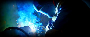 Welding with mig-mag method clipart