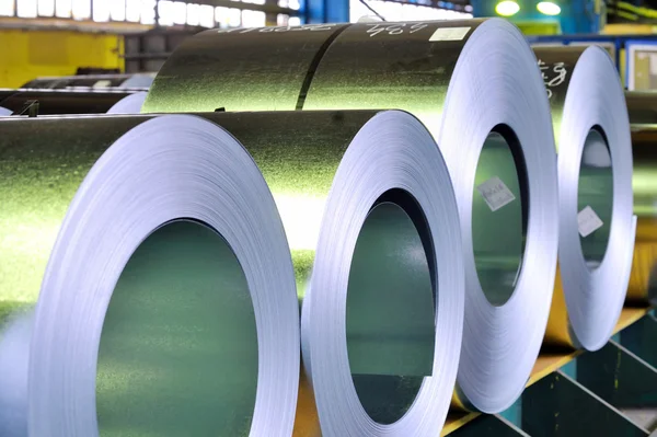 Rolls of zinc steel sheet — Stock Photo, Image